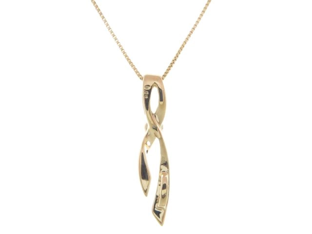 JEWELRY　ノンブランドジュエリー　ネックレス　K10PG　色石　ダイヤモンド　D0.05ct　約2.0g【431】2120000344237