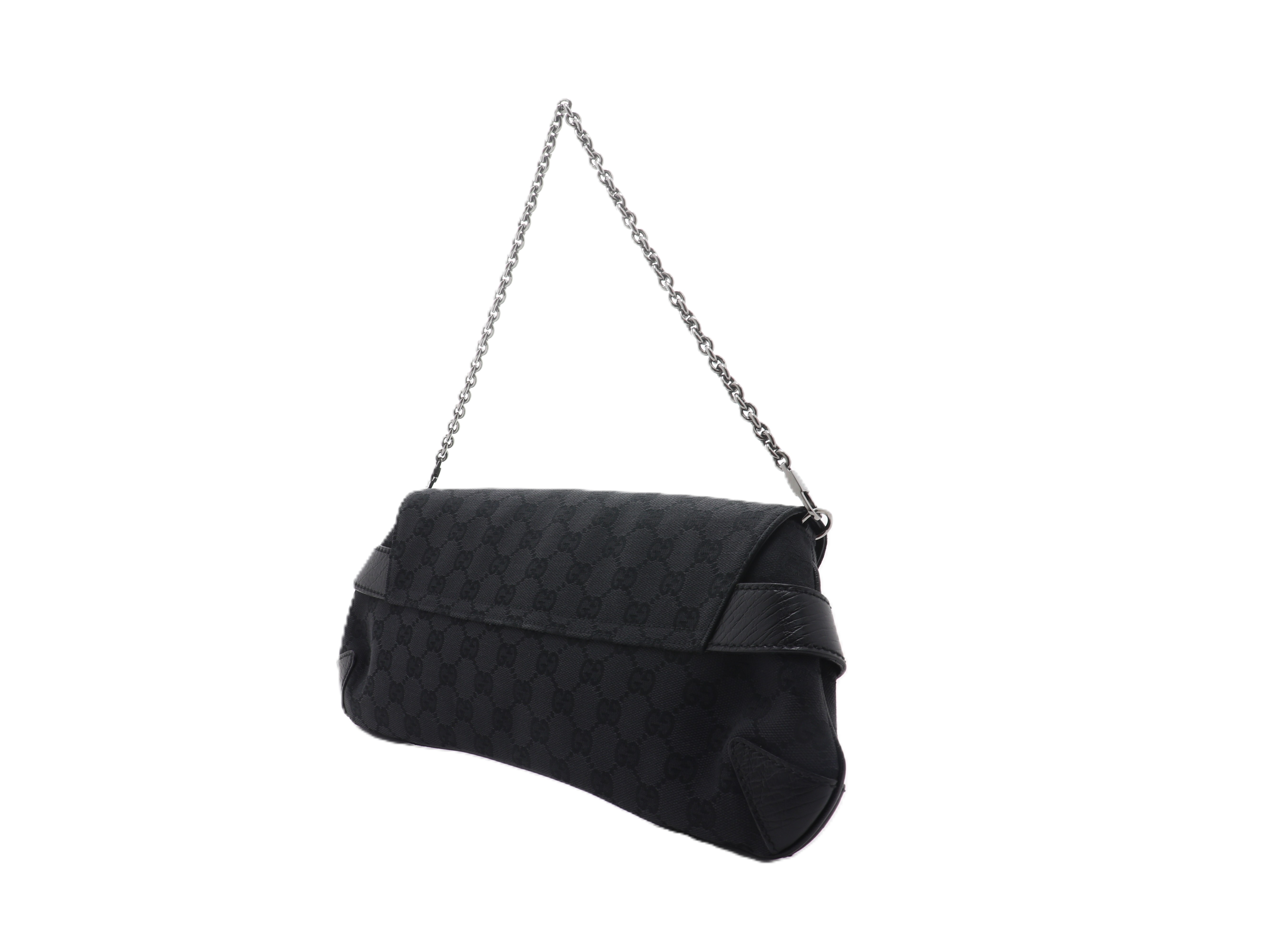 GUCCI グッチ ホースビット GGチェーンショルダー ブラック