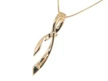 JEWELRY　ノンブランドジュエリー　ネックレス　K10PG　色石　ダイヤモンド　D0.05ct　約2.0g【431】2120000344237