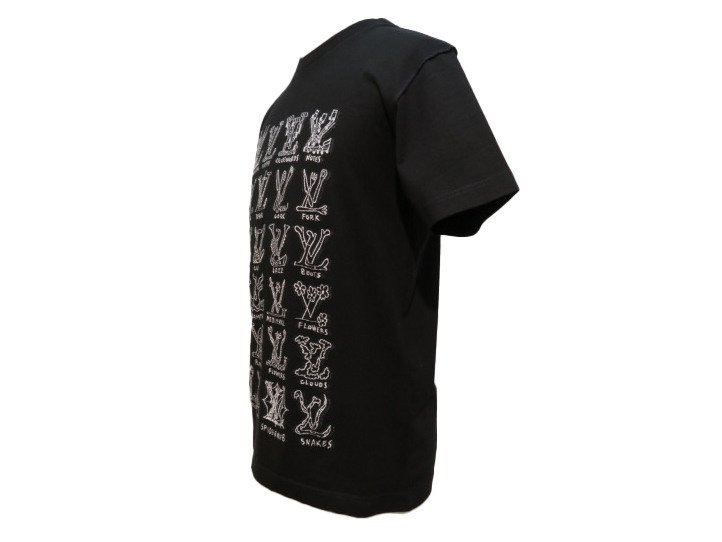 LOUIS VUITTON ルイヴィトン LVカートゥーンジャガードTシャツ ヴァージルアブロー メンズS ブラック コットン 1A8GV6  2143700178865 【432】 の購入なら「質」の大黒屋（公式）