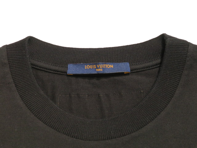 LOUIS VUITTON　ルイヴィトン　LVカートゥーンジャガードTシャツ　ヴァージルアブロー　メンズS　ブラック　コットン　1A8GV6　 2143700178865　【432】