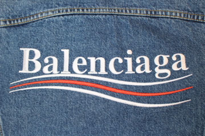 BALENCIAGA バレンシアガ ブルゾン メンズ44 ブルー コットン デニム