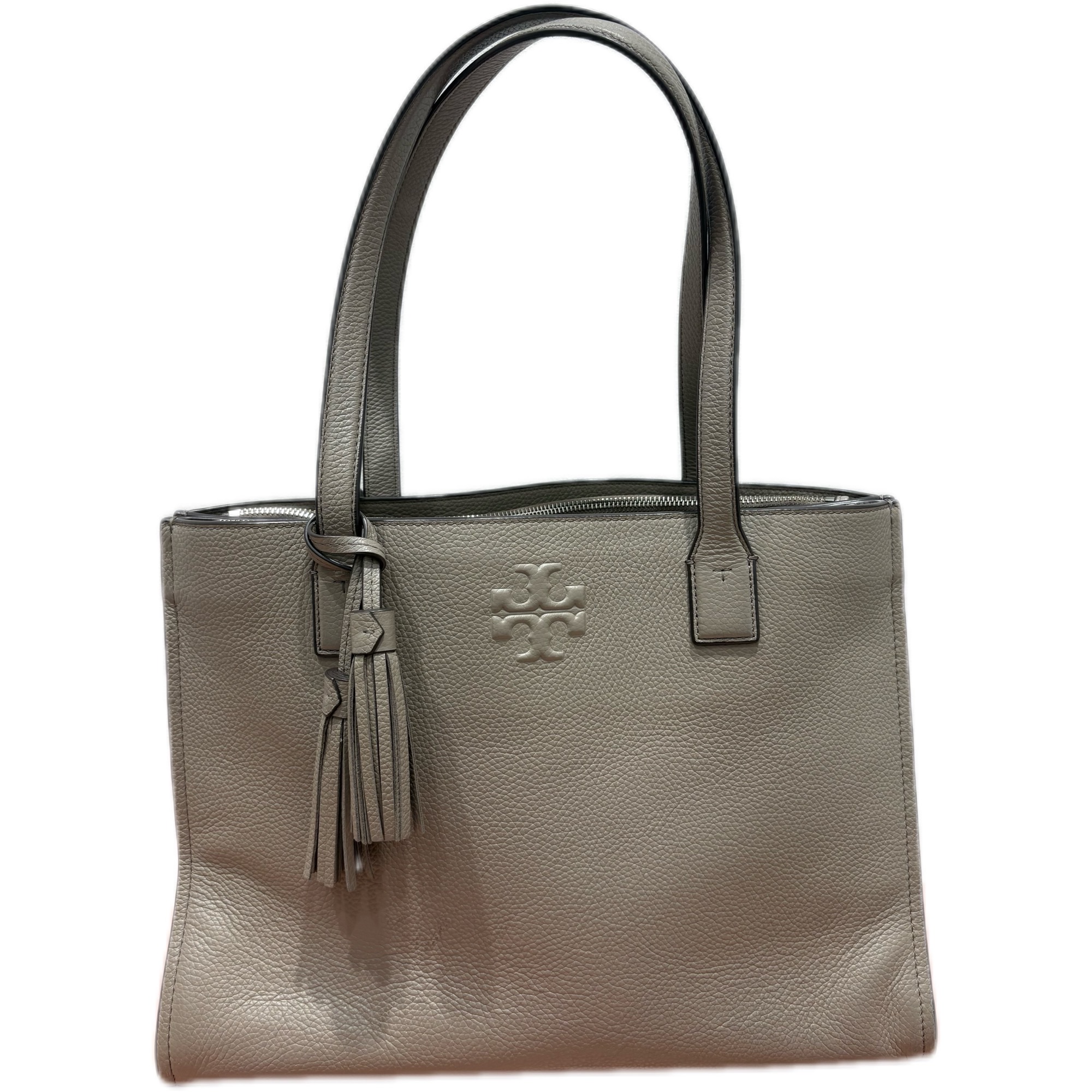 TORY BURCH トリーバーチ トートバッグ グレー レザー