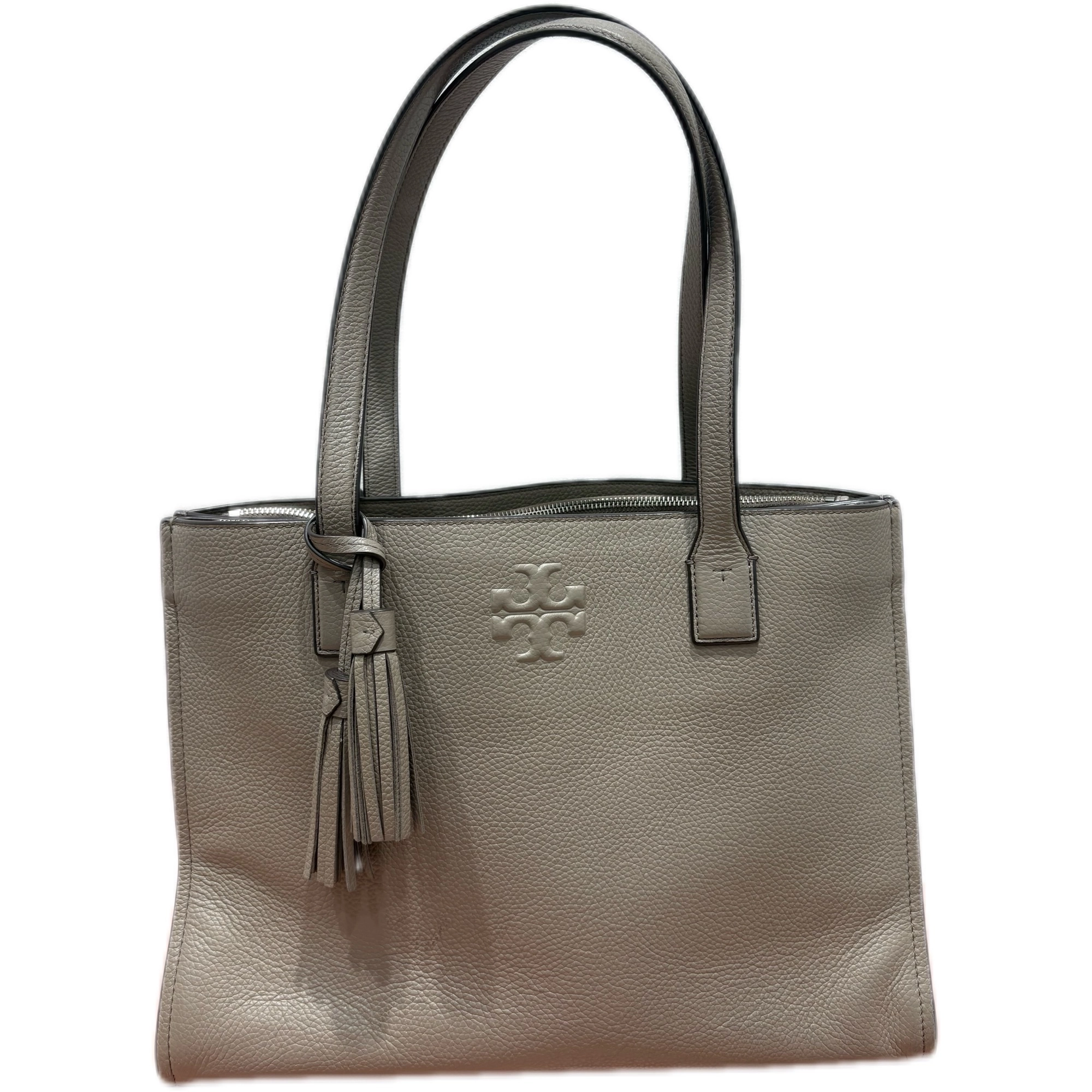 Tory Burch トートバッグ グレー TORY BURCH トリーバーチ トートバッグ グレー レザー