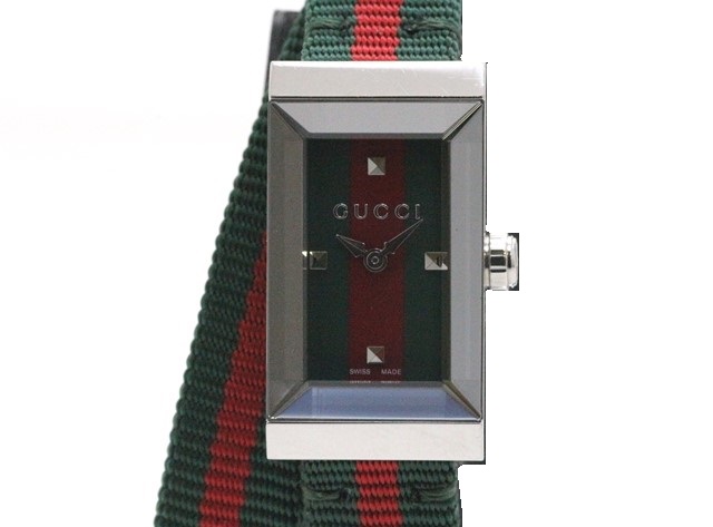 GUCCI グッチ 147.5 グリーン レッド 緑赤 シェリーライン ステンレス