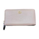 GUCCI　 グッチ　ダブルＧ　ジップアラウンドロングウォレット　ラウンド長財布 456117　ベージュ　レザー　2148103900556【208】