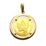 JEWELRY　ノンブランドジュエリー　貴金属・宝石　コイントップ　K18/K24(刻印により1/10オンス)イエローゴールド　約4.9g　2147200568591　【205】