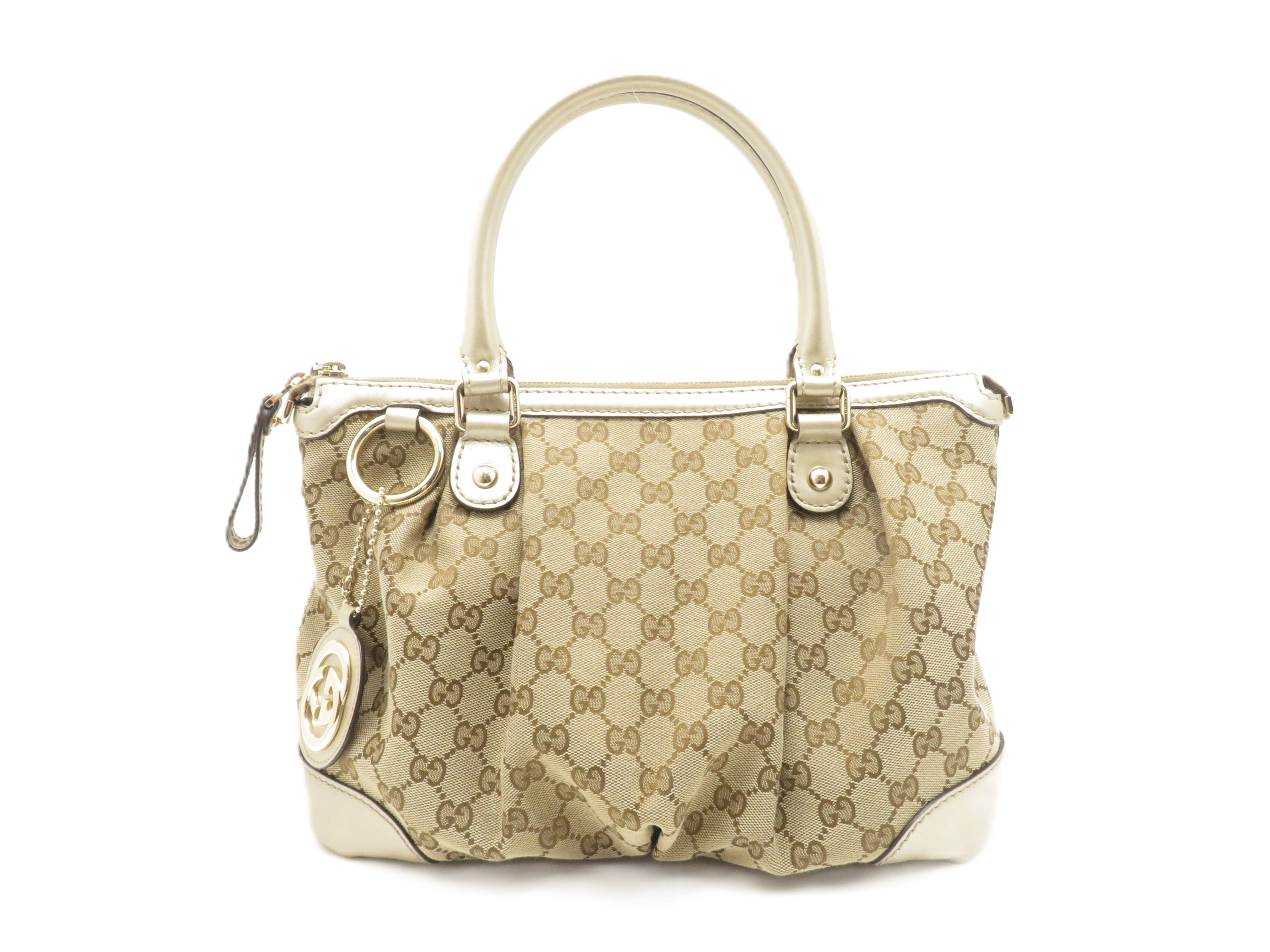 GUCCI グッチ ハンドバッグ スーキー GGキャンバス×レザー ベージュ 楽天市場】【中古】 グッチ ショルダーバッグ スーキー GG