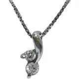 JEWELRY　ノンブランド　ネックレス　K18WG　D0.05　約1.3g　ダイアモンド　2141100619698【208】