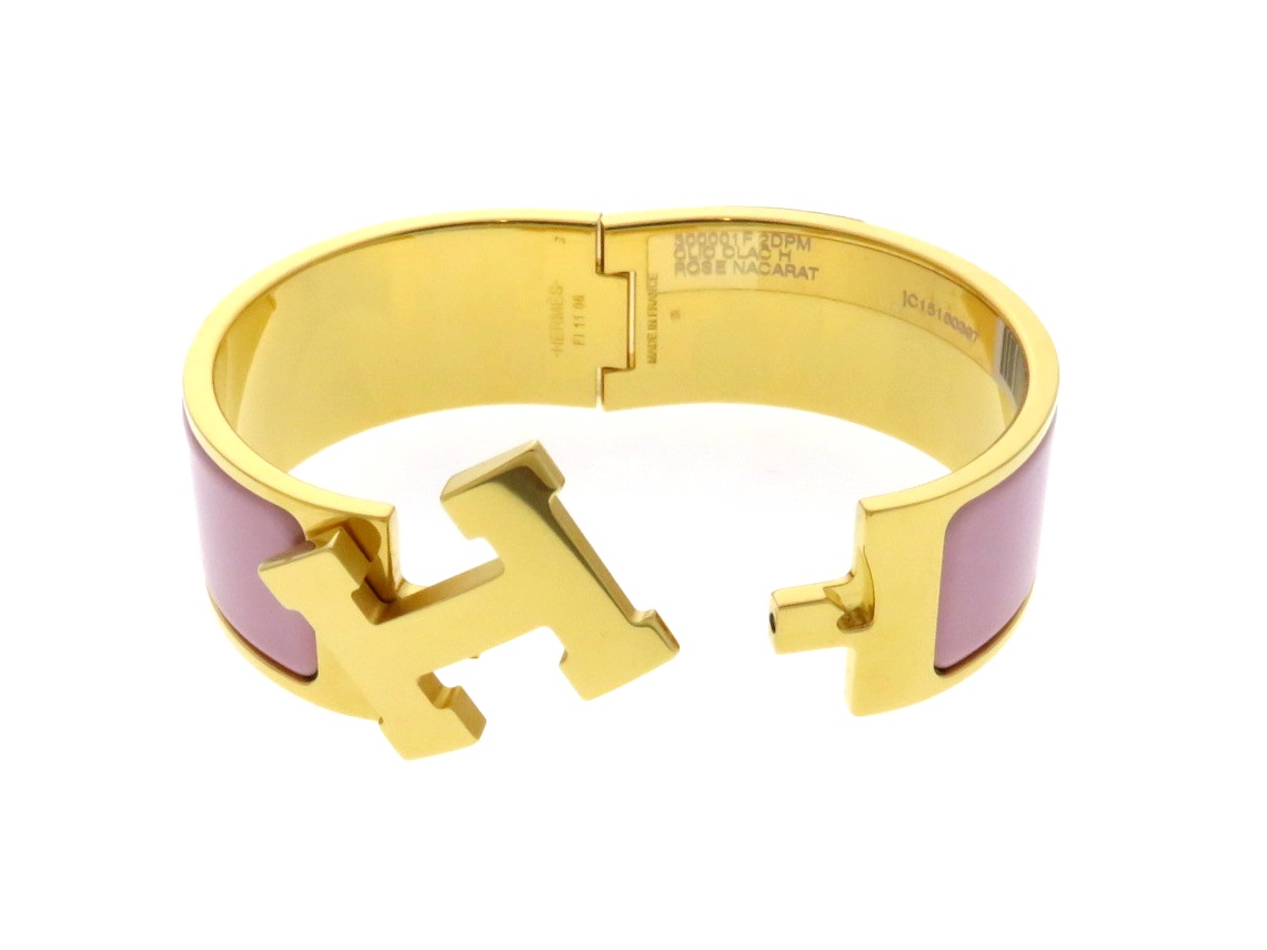 HERMES エルメス クリック・クラックH ブレスレット ピンク ゴールドプレーテッド 【431】 の購入なら「質」の大黒屋（公式）