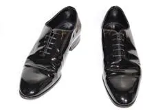 LOUIS VUITTO　ルイヴィトン　革靴　メンズ8　　ブラック　ブラウン　パテント　モノグラム　（2148103302992）【200】