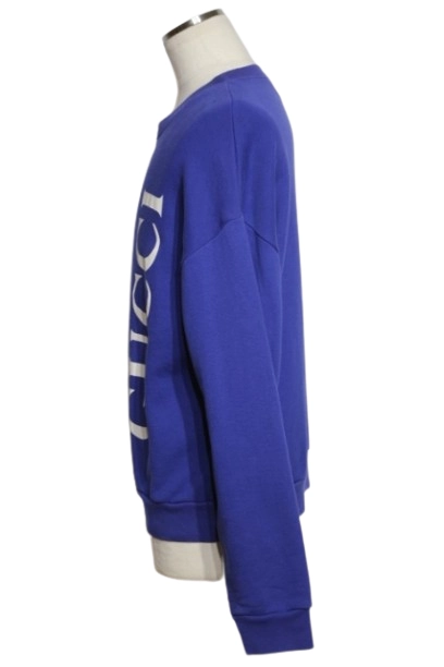 GUCCI グッチ 衣類 ロゴプリントスウェット メンズL ブルー コットン 599345 ( 2148103863578) 【200】