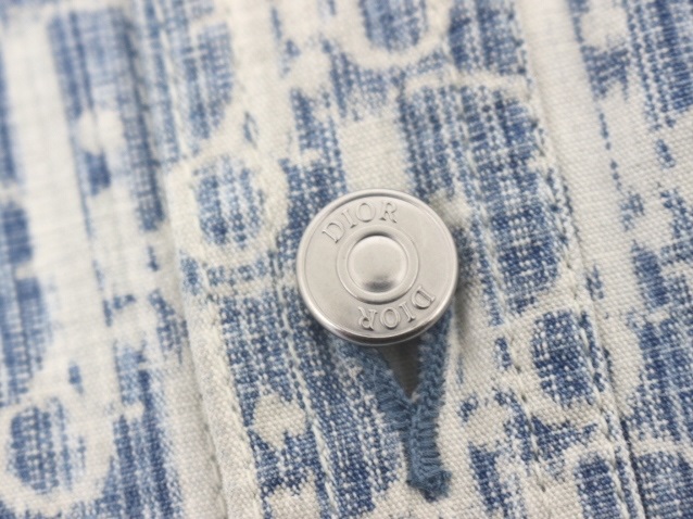 Dior ディオール 衣類 オブリーク シャツ メンズ38 ブルー