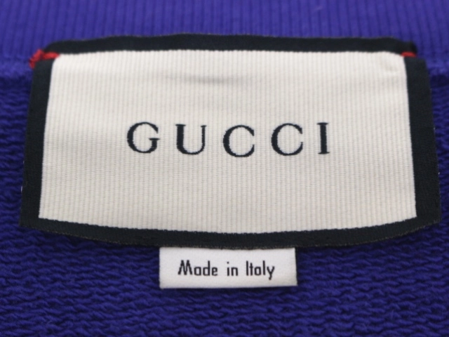 GUCCI グッチ 衣類 ロゴプリントスウェット メンズL ブルー コットン 599345 ( 2148103863578) 【200】