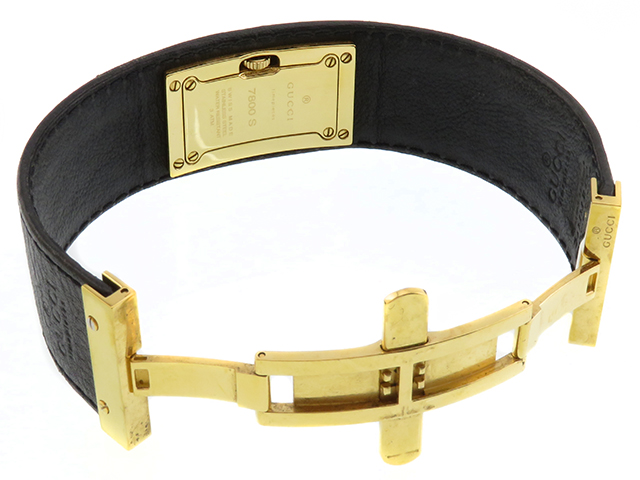【美品】GUCCI 7800L 革バックル レディース時計 GUCCI グッチ 7800L バングルウォッチ クォーツ レディース