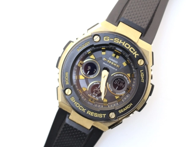 CASIO カシオ 腕時計 G-SHOCK ラバー ブラック GST-W300 電波ソーラー メンズ 2143100524903 【200】
