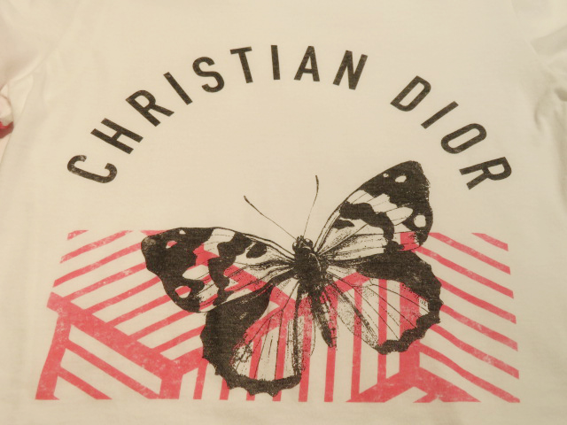 DIOR ディオール バタフライTシャツ レディースS ホワイト