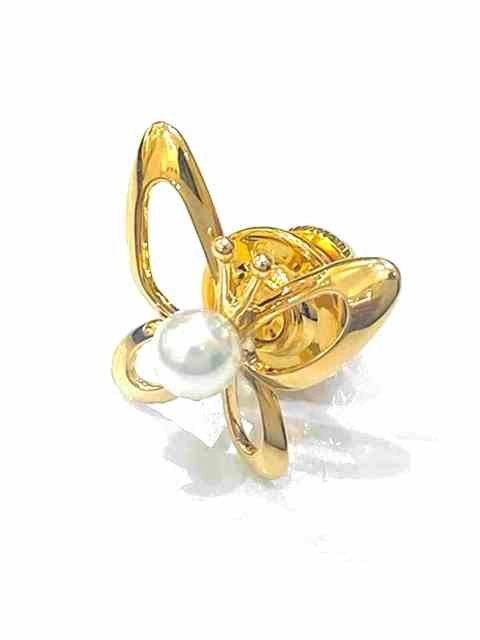 MIKIMOTO ミキモト ジュエリー ピンブローチ バタフライ ゴールド(K18) ゴールドメッキ パール 2143000675996【430】  の購入なら「質」の大黒屋（公式）