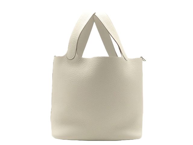 美品☆　エルメス　ピコタンロックMM　白　トリヨンクレマンス　A刻印 エルメス ピコタンロック18/PM ニューホワイト トリヨンクレマンス