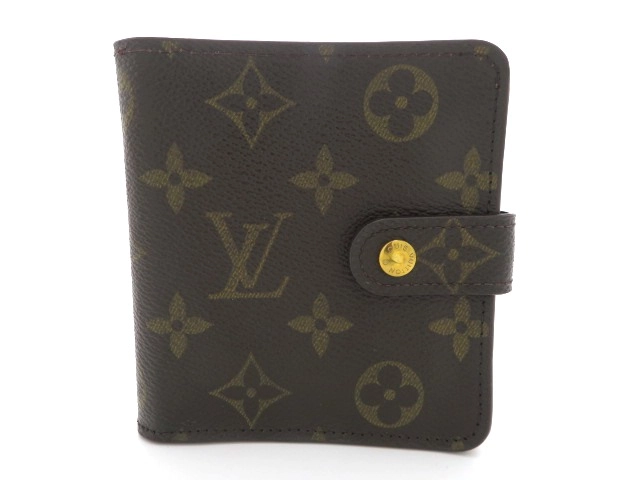 LOUIS VUITTON ヴィトン ダミエ コンパクトジップ 折り財布-