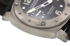 PANERAI パネライ 腕時計 2007年正規品 ルミノール サブマーシブル スモールセコンド PAM00025 チタン/ラバー ブラック文字盤 自動巻【472】SJ