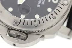 PANERAI パネライ 腕時計 2007年正規品 ルミノール サブマーシブル スモールセコンド PAM00025 チタン/ラバー ブラック文字盤 自動巻【472】SJ