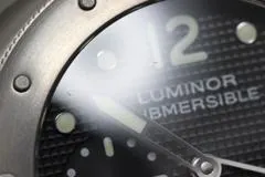 PANERAI パネライ 腕時計 2007年正規品 ルミノール サブマーシブル スモールセコンド PAM00025 チタン/ラバー ブラック文字盤 自動巻【472】SJ