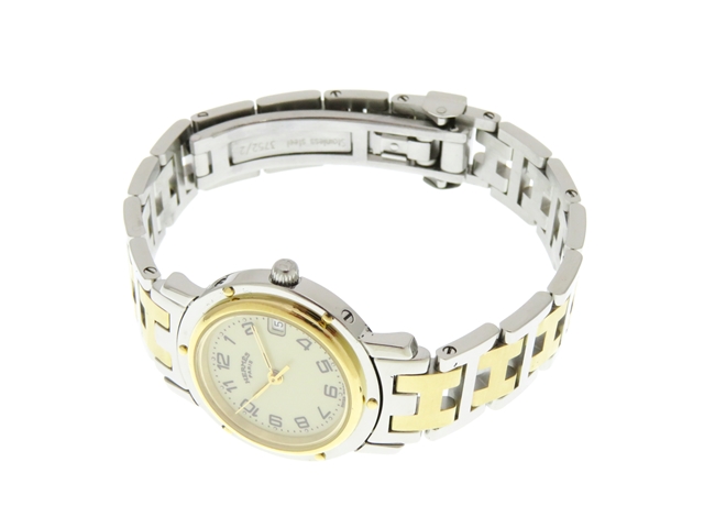 HERMES エルメス 時計 クリッパー CL4.220 ステンレス×GP