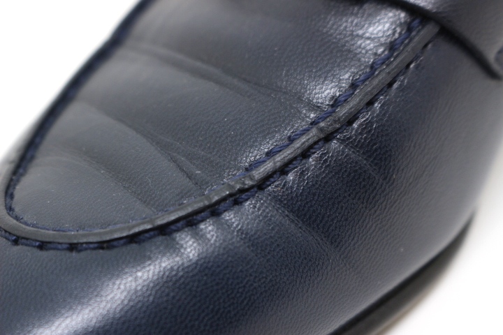HERMES エルメス 靴 パリ モカシン レディース37ハーフ ネイビー HERMES エルメス 靴 パリ モカシン レディース37ハーフ ネイビー