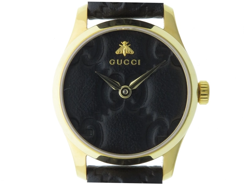 GUCCHI 腕時計 125.5 Gコレクション ゴールド 黒カラーゴールド