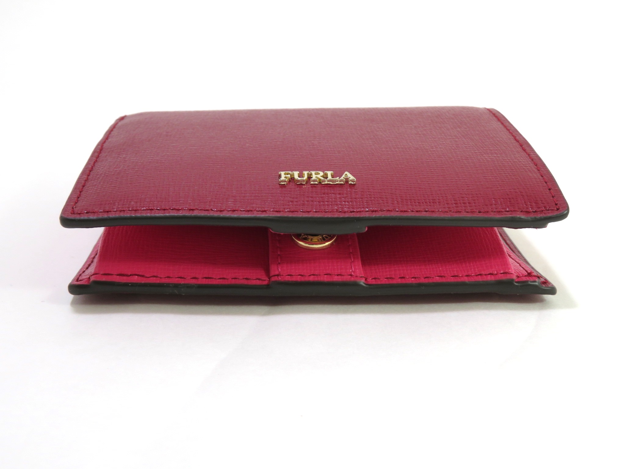 新品】FURLA(フルラ) 二つ折り財布 黒 ピンク 2点セット - www