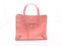 BALENCIAGA　バレンシアガ　ペーパーバッグ ミニ コーラル レザー　305572　【471】IK