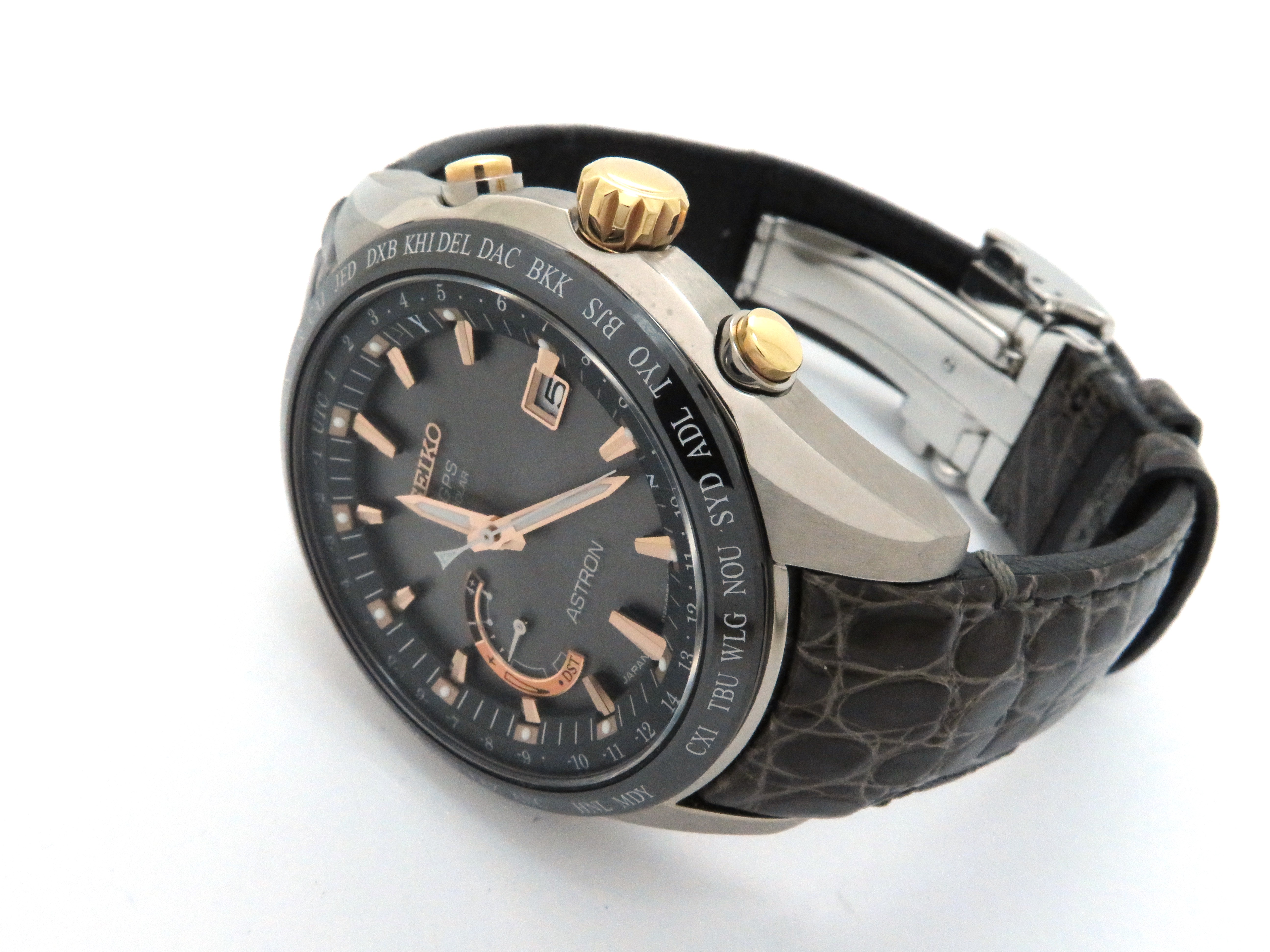 SEIKO ｾｲｺｰ ｱｽﾄﾛﾝ GPSｿｰﾗｰ電波 SBXB095/8X82-0AG0-2 ﾁﾀﾝ 【205