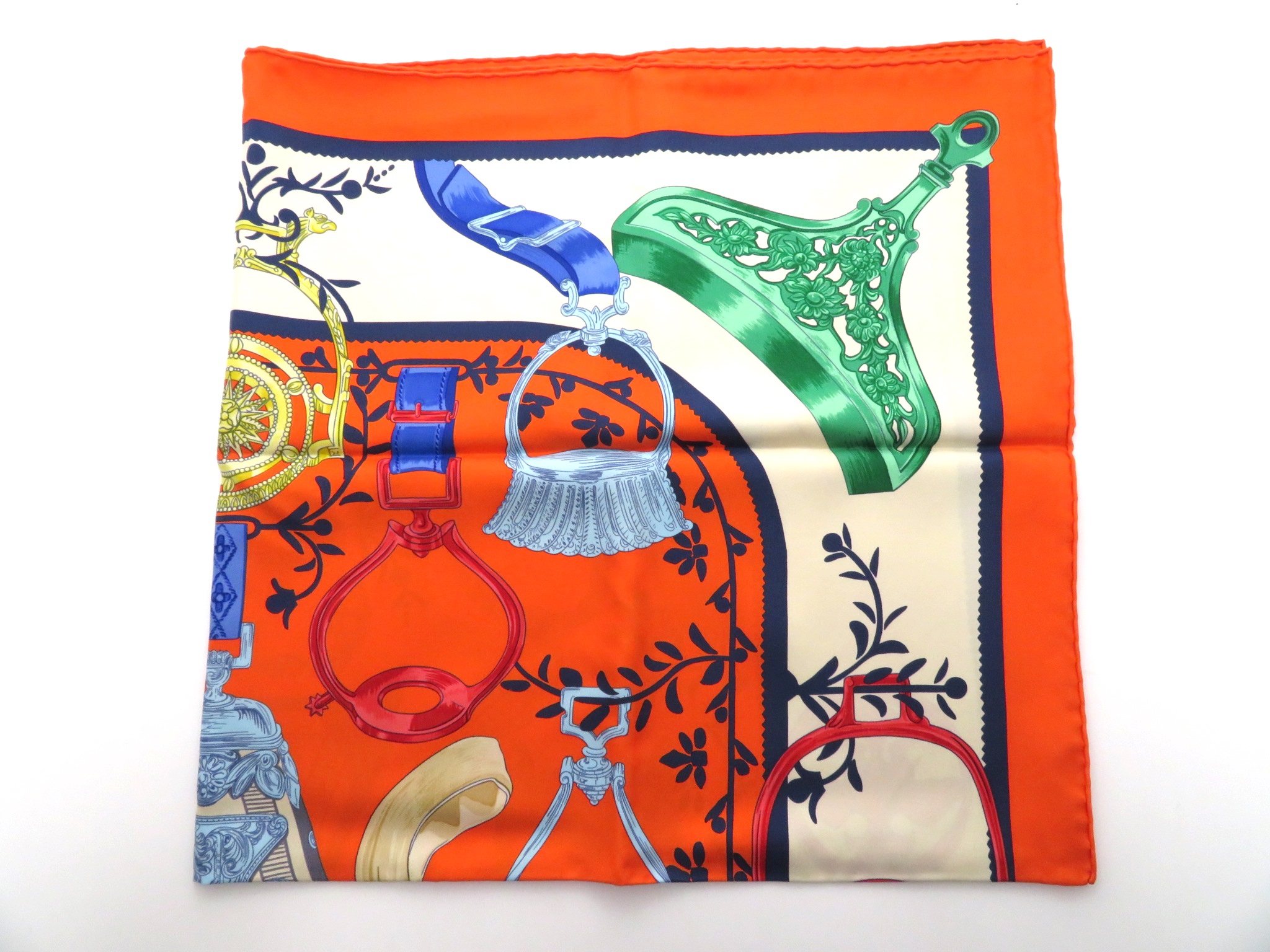 エルメス HERMES スカーフ カレ90 FERRONNERIE 鉄細工 シルク  