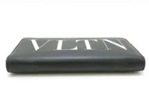 VALENTINO　バレンチノ　VLTNロングジップウォレット　ブラック／ホワイト　カーフ　YP0570LVN_0NO　【436】2143600353287