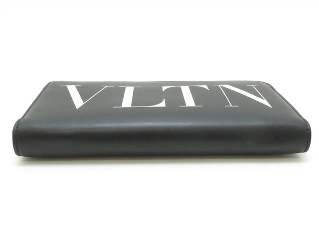 VALENTINO　バレンチノ　VLTNロングジップウォレット　ブラック／ホワイト　カーフ　YP0570LVN_0NO　【436】2143600353287