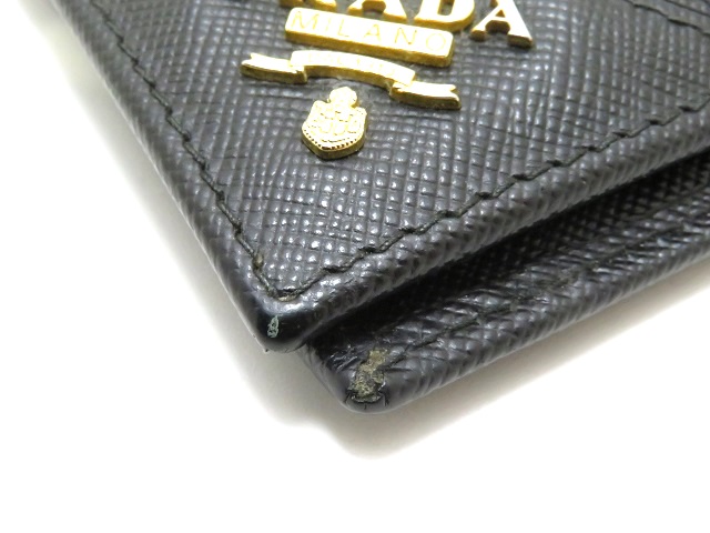 PRADA プラダ 二つ折り財布 ブラック サフィアーノ 2M0114【430】2148103529313