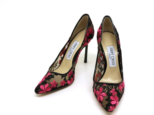 JIMMY CHOO ジミーチュウ 靴 ROMY100メッシュハイヒール