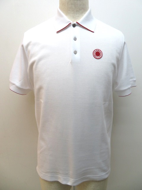 HERMES エルメス ポロシャツ メンズ L ホワイト レッド セリエ