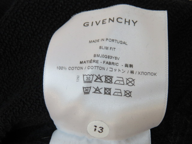 GIVENCHY×Josh Smith　ジバンシィ×ジョシュスミス　4Gエンブレムトレーナー　メンズL　ブラック　コットン　BMJ0G83Y6V　2143700178858　【432】