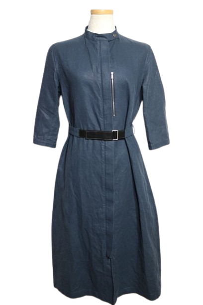 新品 JIL SANDER ジルサンダー タックブラウスワンピース ネイビー 新品 JIL SANDER ジルサンダー タックブラウスワンピース