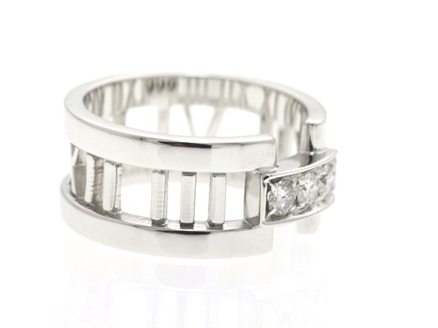 Tiffany Co ティファニー ジュエリー リング オープンアトラスリング ホワイトゴールド 3p ダイヤモンド 8号 6 7g 473 の購入なら 質 の大黒屋 公式