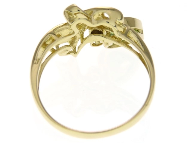 JEWELRY 非品牌贵金属/珠宝戒指 K18 黄色黄金橄榄石钻石 0.02ct 12.5 3.5g [205] の購入なら「質」の大黒屋（公式）