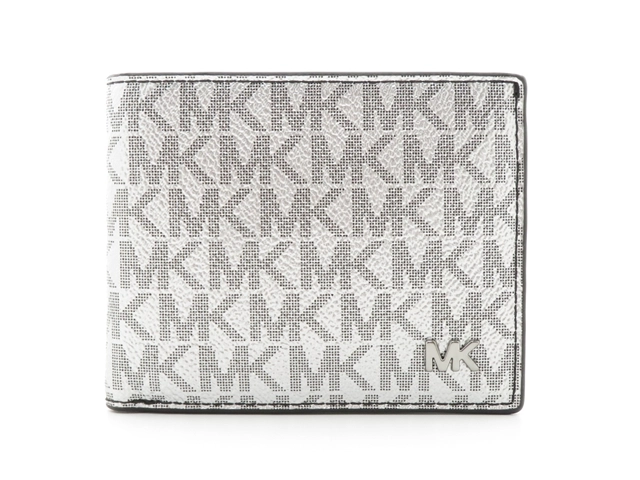 MICHAEL KORS マイケルコース 財布 ２つ折り財布 シルバー PVC 【437