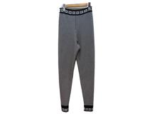 HERMES　エルメス　ニットパンツ　レディース36　ブラック/ホワイト　モザイク　毛/ポリプロピレン　2H2405DD　2147100479683　【432】