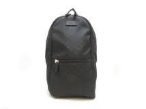 GUCCI グッチ GGナイロン リュックサック ブラック ナイロン／レザー