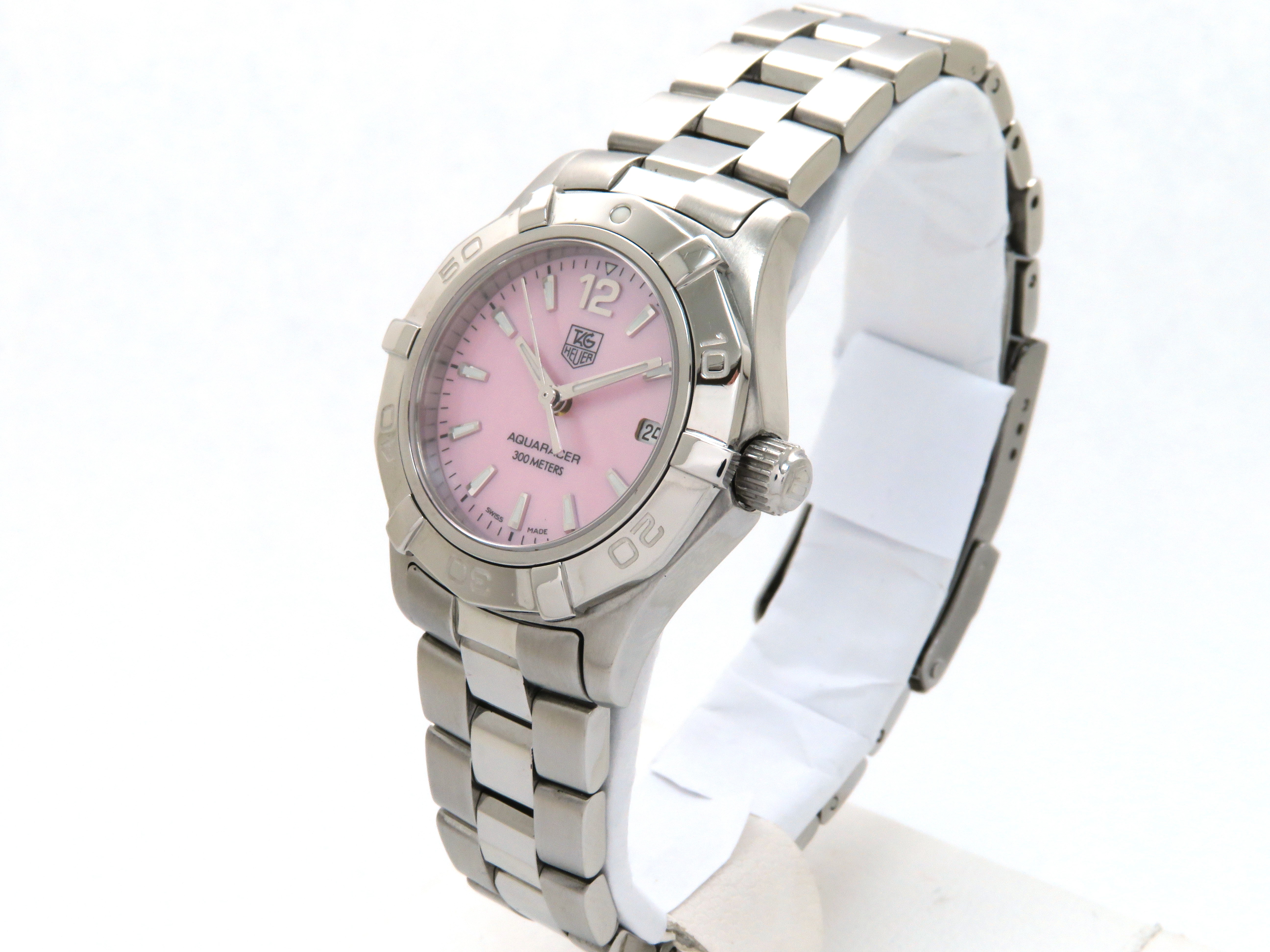 TAG HEUER タグホイヤー アクアレーサー WAF1418 ピンクシェル文字盤