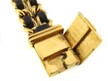 CHANEL シャネル レディース時計 プルミエールＭ H0001  GP/社外革ベルト ブラック文字盤 クオーツ【472】UH