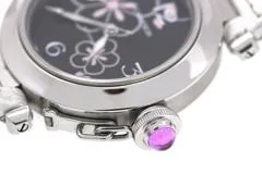 Cartier カルティエ 腕時計  パシャC ドゥ カルティエ W3109699 2007クリスマス限定モデル ステンレス ウィンターフラワー ステンレス/アリゲーターベルト 自動巻き【471】