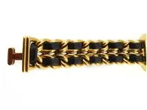 CHANEL シャネル レディース時計 プルミエールＭ H0001  GP/社外革ベルト ブラック文字盤 クオーツ【472】UH
